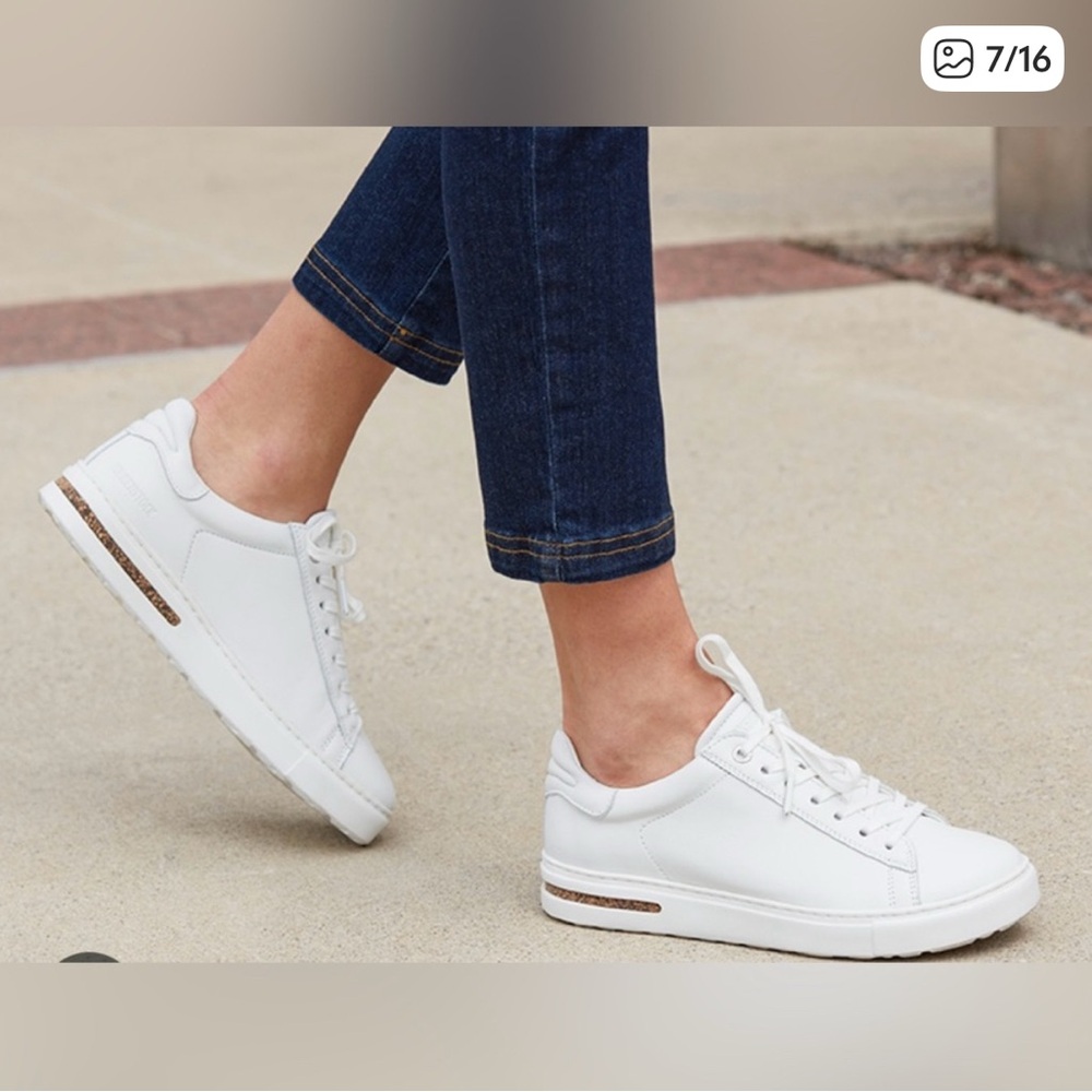 Birkenstock White Wide Toe box Sneakers, Worn Once!